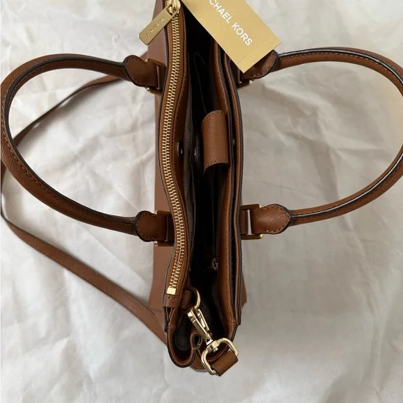 MICHAEL Michael Kors Kellen Satchel Tote with Gold Accents - Picture 8 of 12